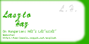 laszlo haz business card